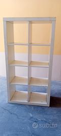 Libreria bianca  a quadrotti legno  78x39x148 h