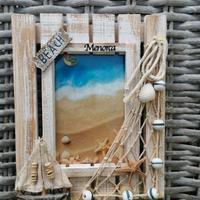 Cornice portafoto tema mare “Menorca” in legno