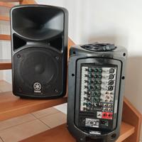 Impianto audio Yamaha Stagepass con mixer integrat