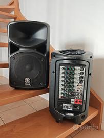 Impianto audio Yamaha Stagepass con mixer integrat