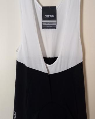 salopette estiva da ciclismo tg. S bianco/nera