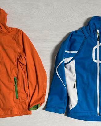 2 giacche trekking bambino QUECHUA 6 anni + pile