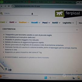 trasportino / cestino per bicicletta.(RIBASSO)