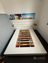 Letto ikea con sei cassetti + materasso come nuovo