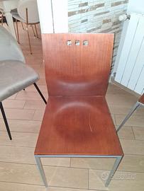 Sedie in noce masserello color noce marca Scavolin