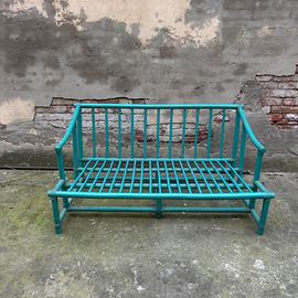 Divanetto bamboo colore turchese originaleanni ‘70