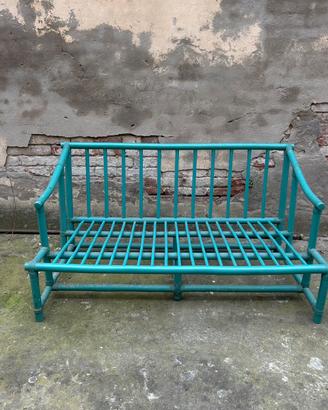 Divanetto bamboo colore turchese originaleanni ‘70
