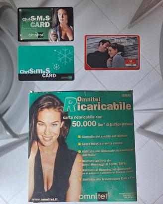 Collezione schede Omnitel/Vodafone, Wind e Tim
