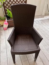 Sedie in rattan