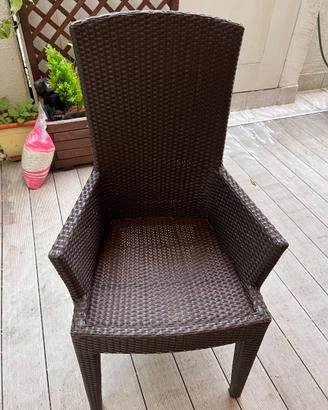 Sedie in rattan