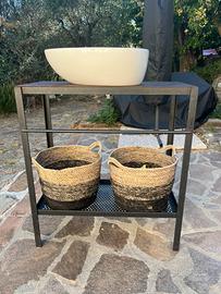 Mobile stand bagno lavabo artigianale industrial