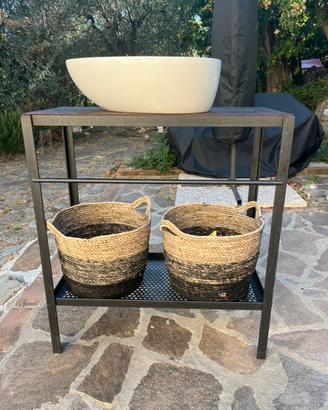 Mobile stand bagno lavabo artigianale industrial