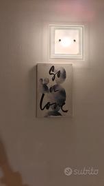 Stampa su tela con scritta "So in Love" 20x30cm