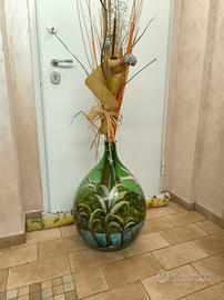 Vaso damigiana con fiori +diffusore e 2aromi. 