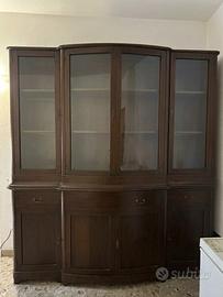 elegante credenza/vetrina classica in legno
