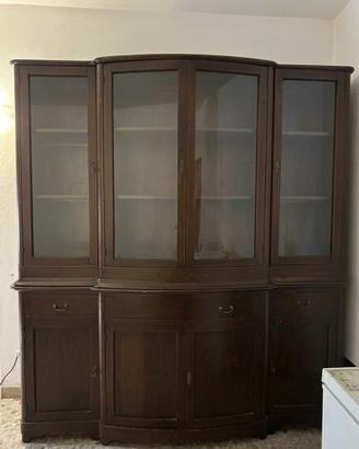 elegante credenza/vetrina classica in legno