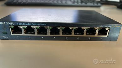 TP LINK SWITCH GIGABIT UNMANAGED 8 PORTE TL-SG108