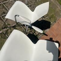 Kartell coppia di sedie maui binaca con bracciolo