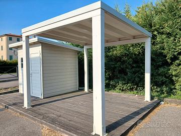 pergola tettoia in legno 3x3 