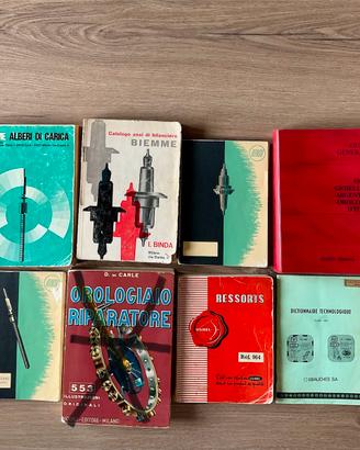 Lotto 7 Libri Tecnici Orologeria Vintage