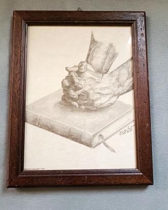 Cornice in legno verticale, 22x18 cm da appendere