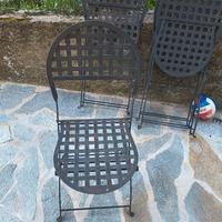 4 Sedie in Metallo da esterno