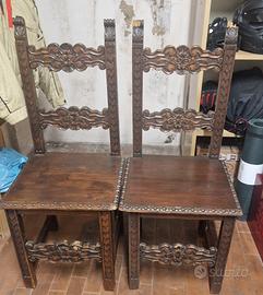 Coppia sedie fine 800 inizi 900