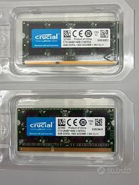 Ram sodimm ddr3 Crucial kit 8gb (2x4gb)