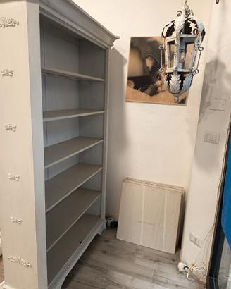 Mobile Vetrina Shabby Chic con illuminazione led