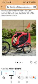 rimorchio bici cane trasportino nuovo