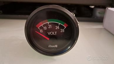 Voltmetro 24v da cruscotto dia 52mm