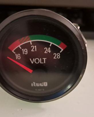 Voltmetro 24v da cruscotto dia 52mm