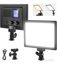 Faretto Luce videomaker ricaricabile - nuovo