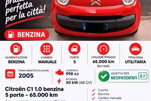 Citroën C1 1.0 Benzina – 5 porte