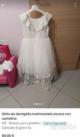 Abito da damigella matrimoniale ancora con il cart