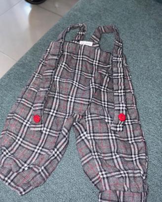 Pantalone/salopette con bretelle neonato