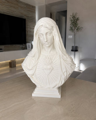 Busto Sacro Madonna Cuore Immacolato Statuetta