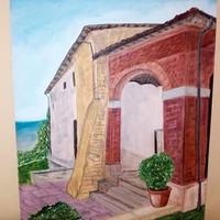Quadro con pittura ad olio su Cartoncino telato.