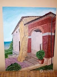 Quadro con pittura ad olio su Cartoncino telato.