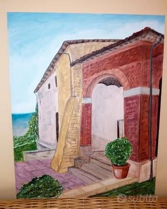 Quadro con pittura ad olio su Cartoncino telato.