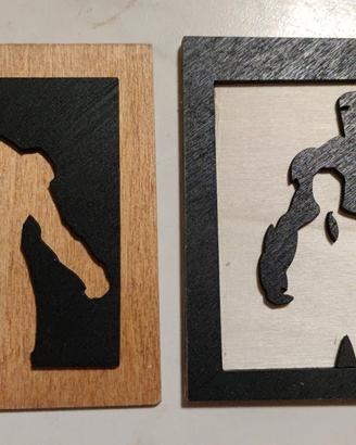 IRON MAN - Quadretto moderno in legno taglio laser