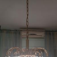 lampadario swarovski, bagno in oro