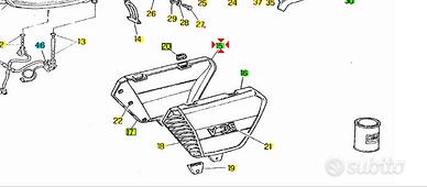 Fianchetto Dx grezzo Moto Guzzi V35 GU19476250
