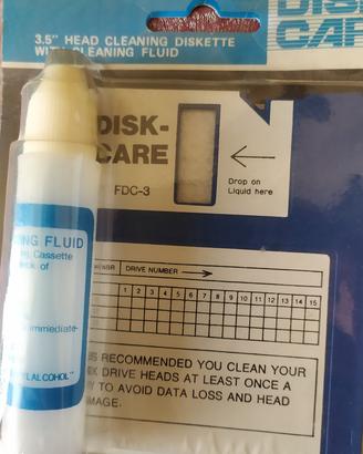Vintage Disk-Care 3.5 Head Cleaning Diskette Flopp