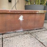 Fioriera millerighe in terracotta