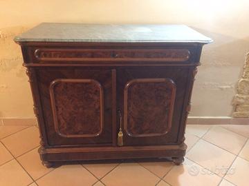 Como'/credenza/madia in legno con marmo grigio