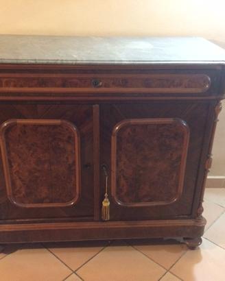Como'/credenza/madia in legno con marmo grigio