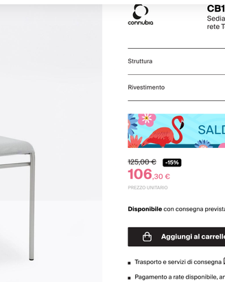 4 Sedie Calligaris Jenny / Air - Struttura Acciaio