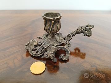 Portacandela da tavolo in ottone  – Stile Rococò 