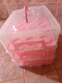 porta cupcake nuovo a tre livelli per 36 cupcake 
